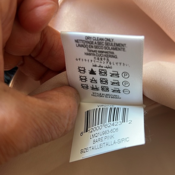 Light pink with black embroidery lace and fringes by BCBG. Elegant and like new. - Picture 7 of 7